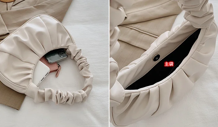 2024 New Arrival Luxury Mini Cloud Shape Pouch Ladies Hand Bag Pu Custom Leather Small Handbags For Women Shoulder Bag