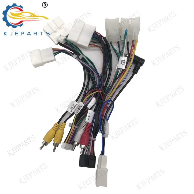 Auto Parts 16 Pin Adapter Power Complete Wiring Harness with Canbus for Toyotas Car Radio Android Player