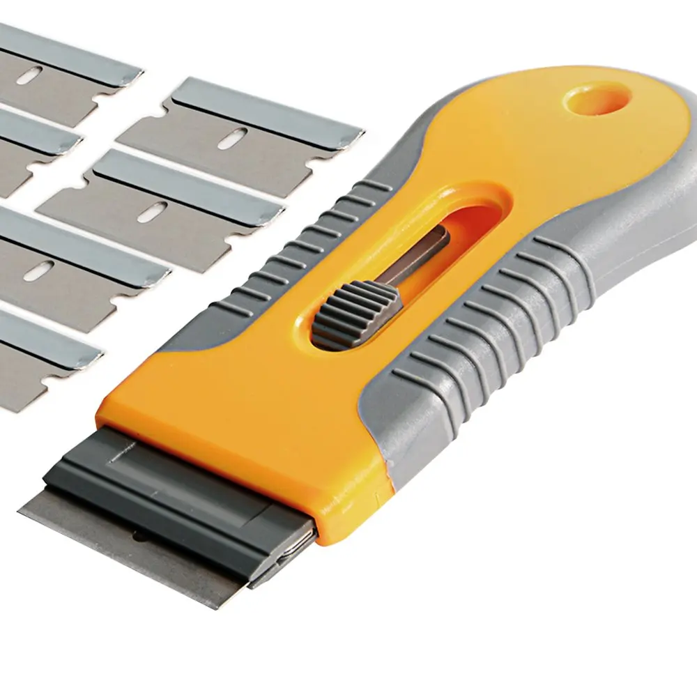 Car Sticker Remover Razor Blade Spatula Scraper Window Tint Tools Utility Knife for Window Glass Film Glue Removing