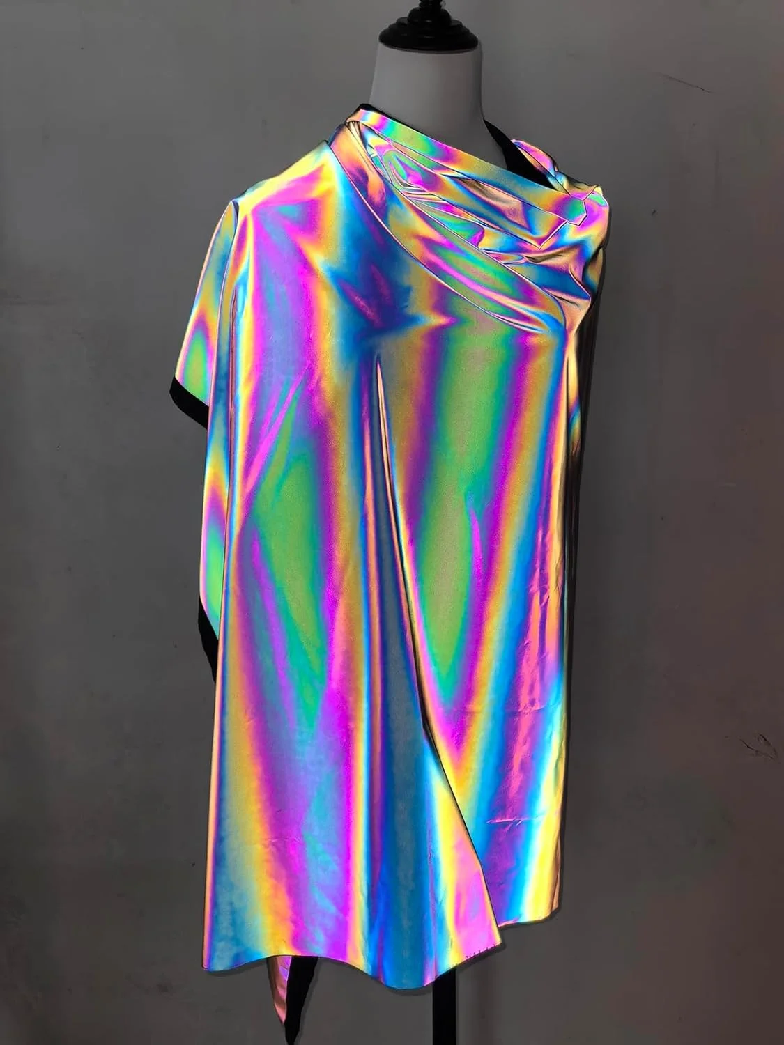 1.4m Width Luminous Reflective Fabric Fluorescent Fabric Color-changing Creative Waterproof Designer Fabric for DIY Sewing