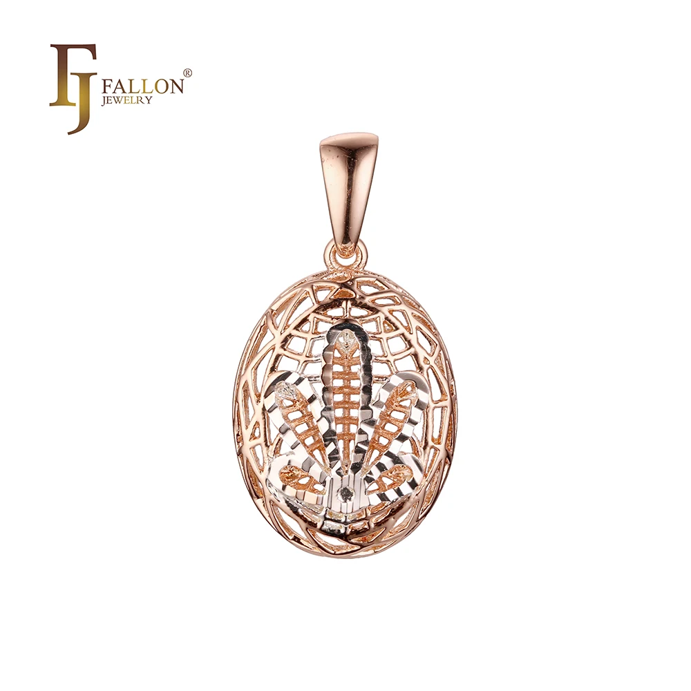 F96100264 FJ Fallon модные ювелирные изделия в 2 вида цветов кулон калейдоскопе с покрытием из розового золота двухцветная латунь