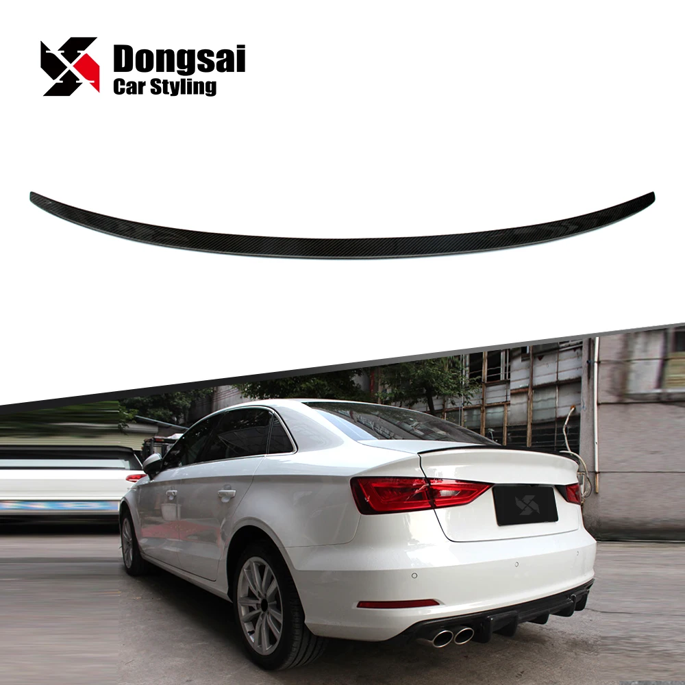 Carbon Fiber S3 Style Rear Lip Trunk Spoiler Wing Ducktail for Audi A3 8V 2013 - 2017