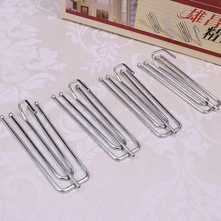 Curtain tape use four-fork hook domestic curtain hook spray paint stainless steel hooks