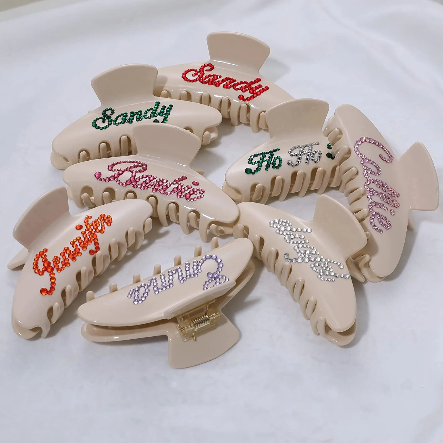 YJL  custom  hair claw clips designer wholesale cellulose acetate rhinestone hair claw clip for women Hair accessories