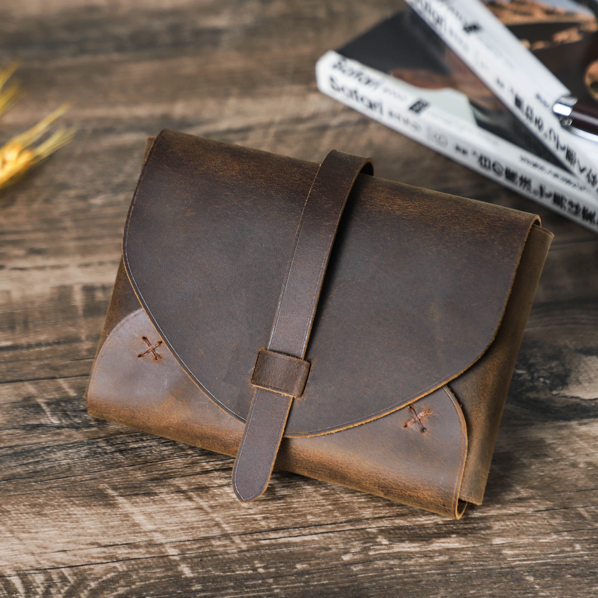 Vintage Crazy Horse Genuine Leather Bible Cover Handmade Leather Bible Cover Bible Journal Leather Case