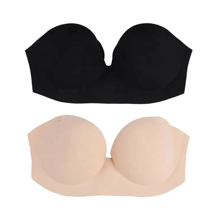 New Arrival strapless underwear adhesive Seamless Traceless Breathable Push up Inflatable bra for women