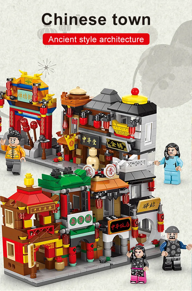 Wholesale View City Price Toys Compatible Snacks Street Kids Architecture Streetscape Building Blocks Cubic Moc Building Block