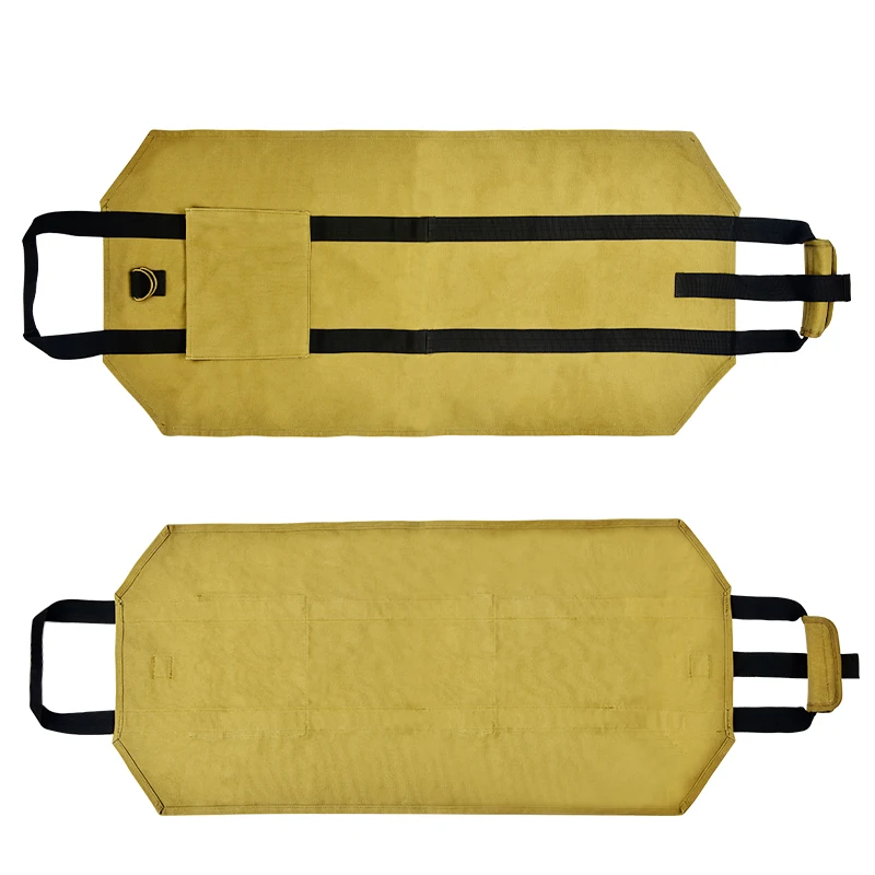 Heavy duty canvas durable camping outdoor Custom ton birch log carrier big bag firewood