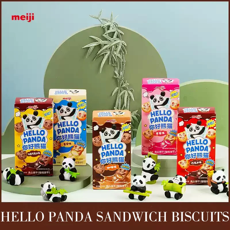 Wholesale of exotic snacks cookies and beverages Hello Panda Chocolate Sauce filled Biscuits 50g/box