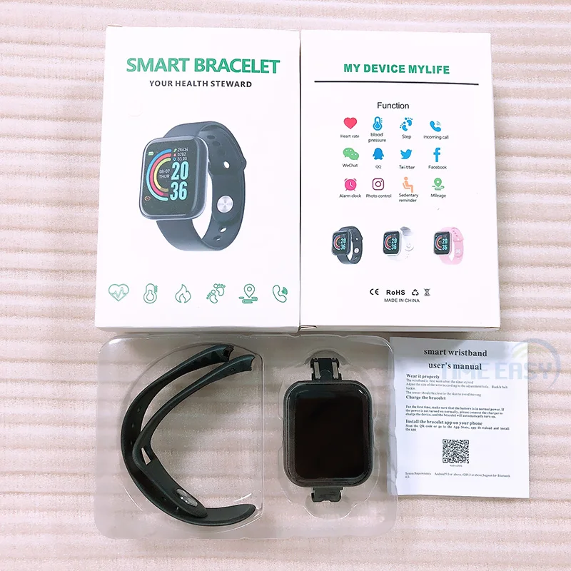 2021 Hot Selling  Blood Pressure Smartwatch D20 Y68  Pro Reloj Inteligente Fitpro Pro D20 Smart Watch Y68