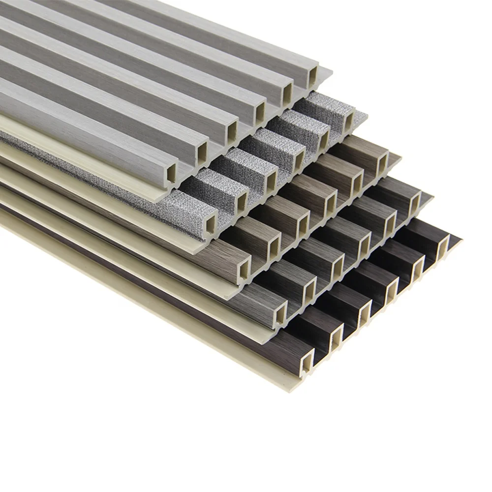 Waterproof Fashion Interior 3D Cladding Hot Selling Wpc Wall Panel Composite For Indoor Decoration Fluted Wall Panel Wpc