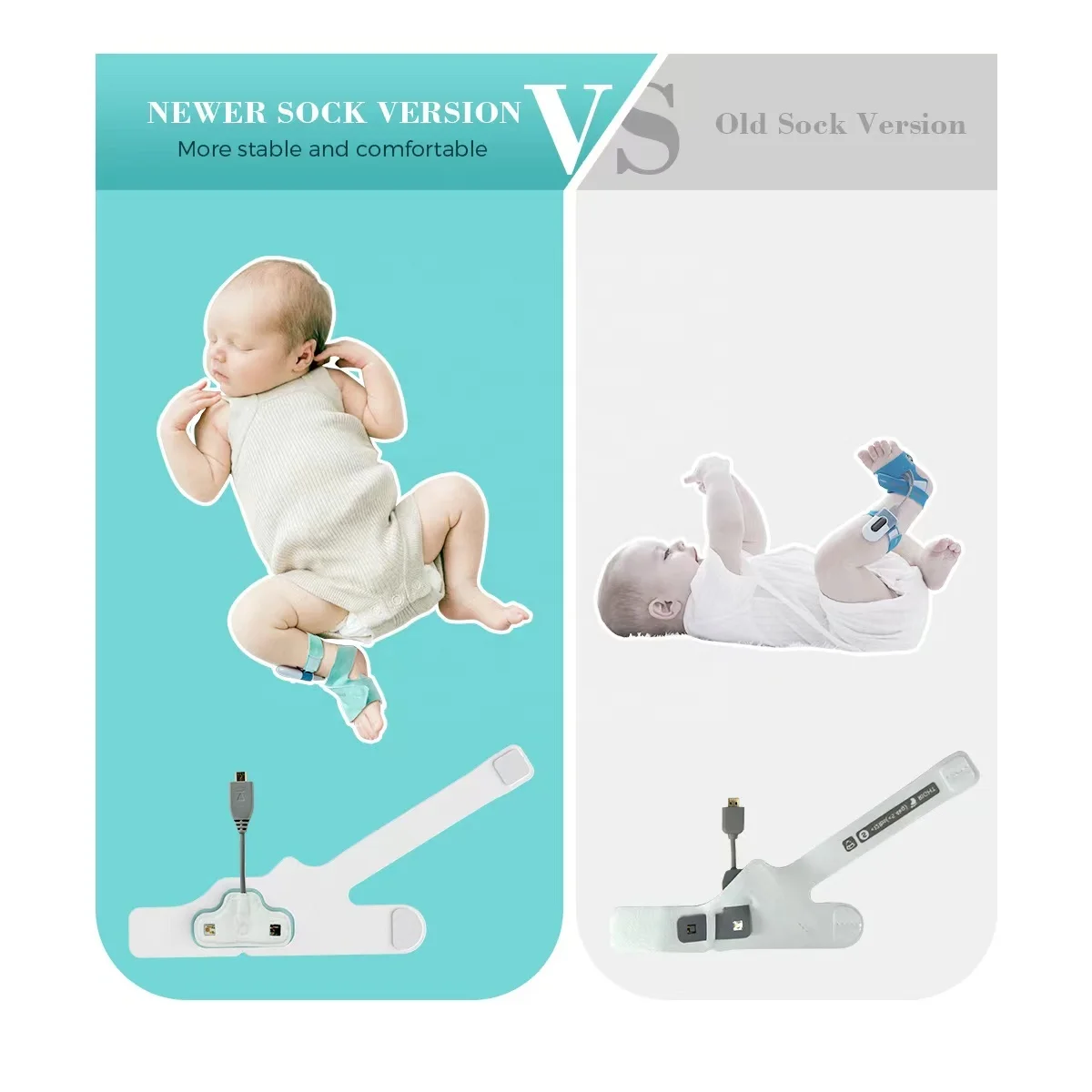 Viatom BabyO2 Wearable Foot Monitor with Bluetooth Baby Sleep Monitor Pulse Oximeters Pediatric