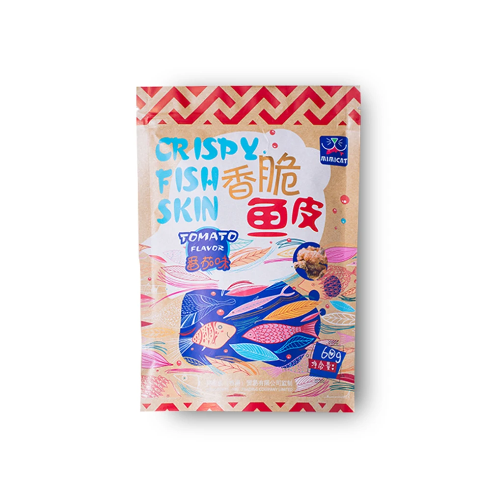 
Chinese tomato flavor seafood snacks 600g big package crispy fish skin 