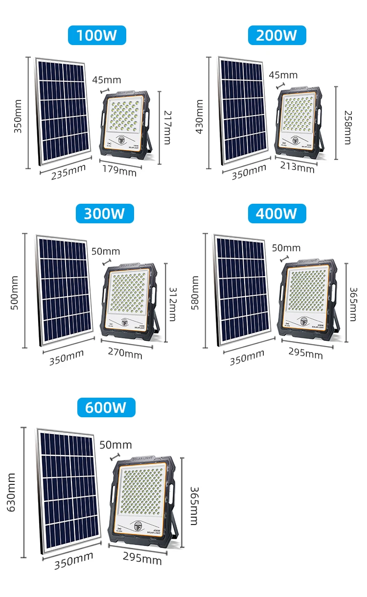100w 200w 300w 400watt 600w Outdoor Warm White Led Security Wall Garden Street Solar Flood Light With Motion Sensor