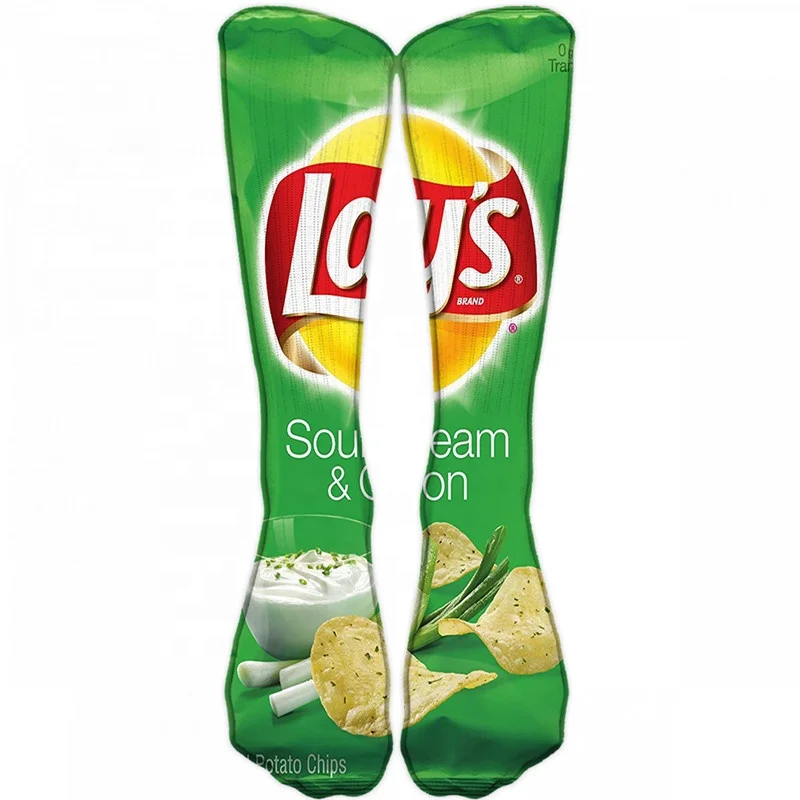Wholesale Food Hamburg/Pizza/Sushi Printed Funny Creative Men Custom polyester sublimation socks