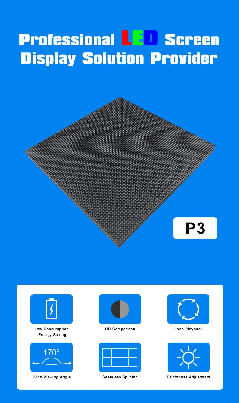 P3 192x192 модуль в помещении Smd2121 полноцветный Rgb 64x64 пикселей светодиодная матричная панель дисплея светодиодный экран высокой четкости