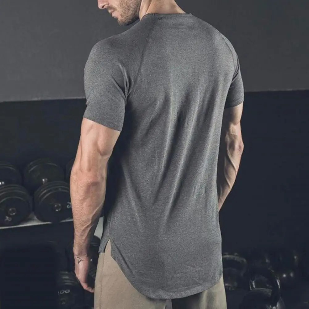 Blank Custom, Cut Off Workout Fitness Tracksuit Polyester Mens Gym Wear Mens T Shirt/
