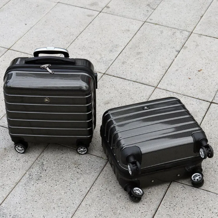 2024 16 Inch Hard Wheeled Hardside Luggage Bag ABS + PC Small Trolley Travel Suitcase Carry-on Hardshell Case With Password Lock