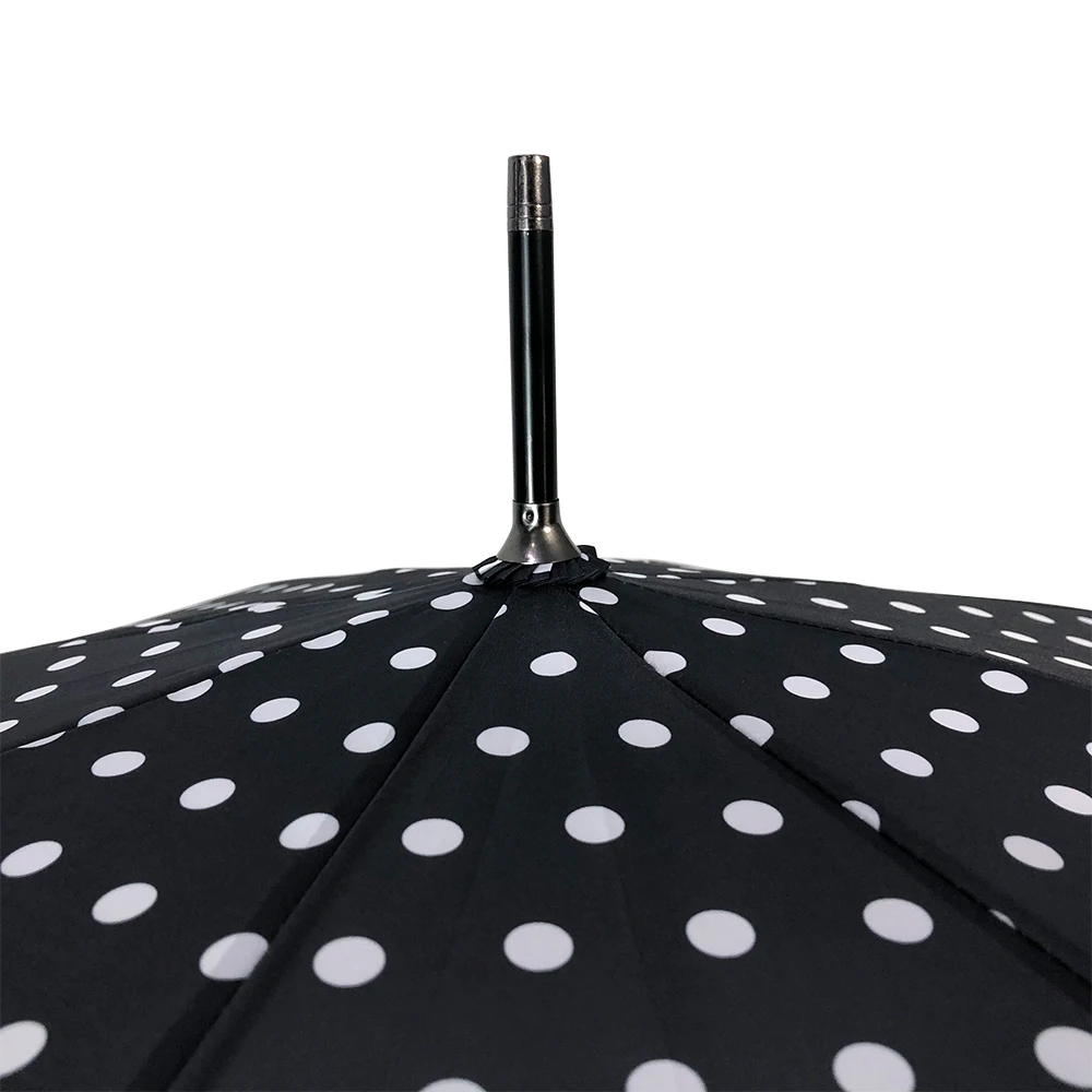 Hot New Products Wholesale Metal Shaft Stick Straight Fashion Auto Open Umbrella For Ladies Durable Plastic Handle  Reliability
