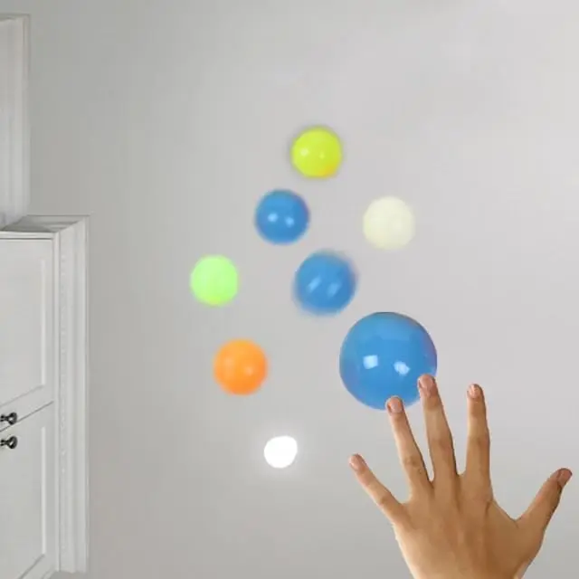 TPR Stress Sticky Ceiling Balls Glow in Dark For Kids Glowing Sticky Balls