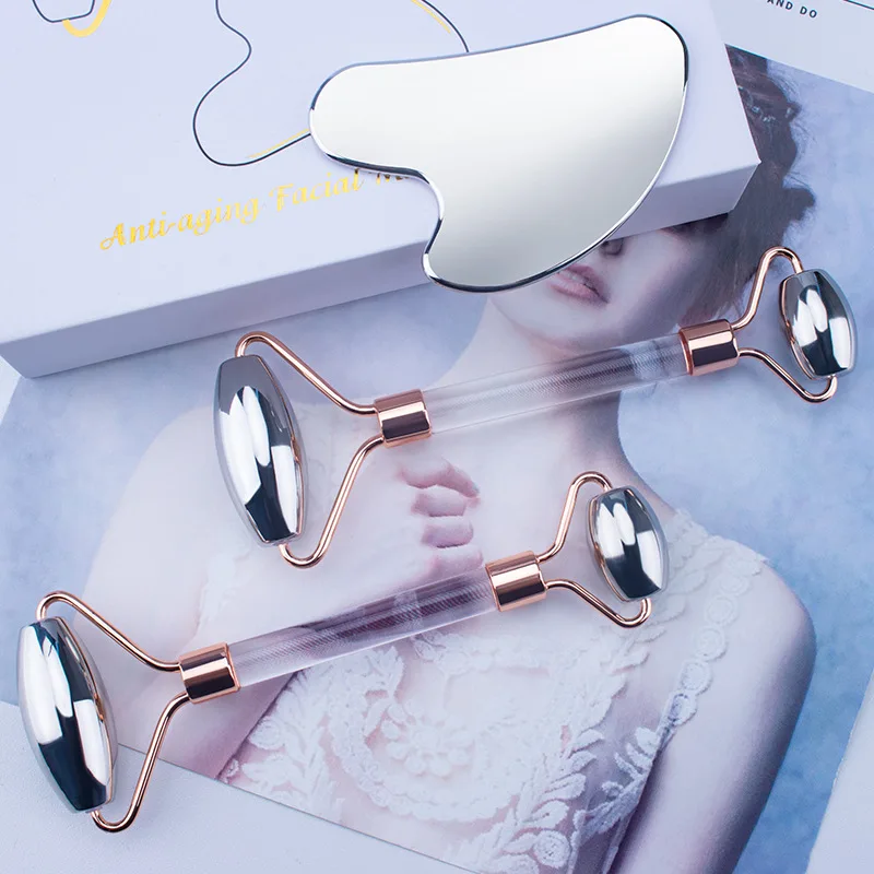 
Stainless Steel Mushroom Gouache Scraper Facial Massage Stone Face Massager Gua Sha Board Skin Care Face Lifting 