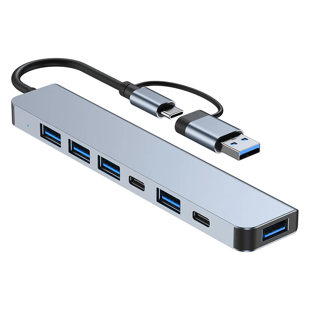 7 in1 Usb C Hub splitter usb data usb3.0 hub adapter type c docking station Type c 2.0 type-c Data hub For Computer Laptop