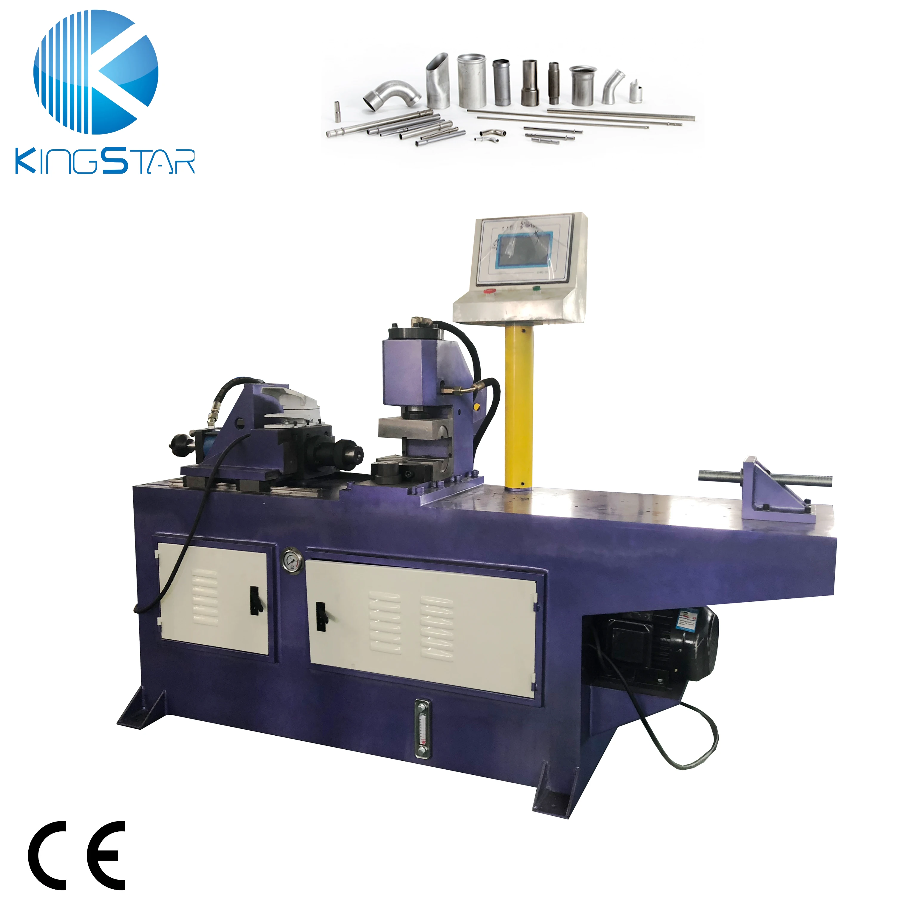 High efficiency customized automatic hydraulic clamping copper tube end forming machine