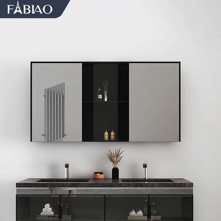 Luxury 60 Inch Bathroom Cabinet Modern Hotel Washroom Wall Mount Bathroom Vanity With Smart Led Mirror