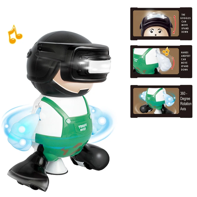 360 Degree Rotating Lighting Electric Robot Toy Combat Robot Toys Smart Mini Robot Toy