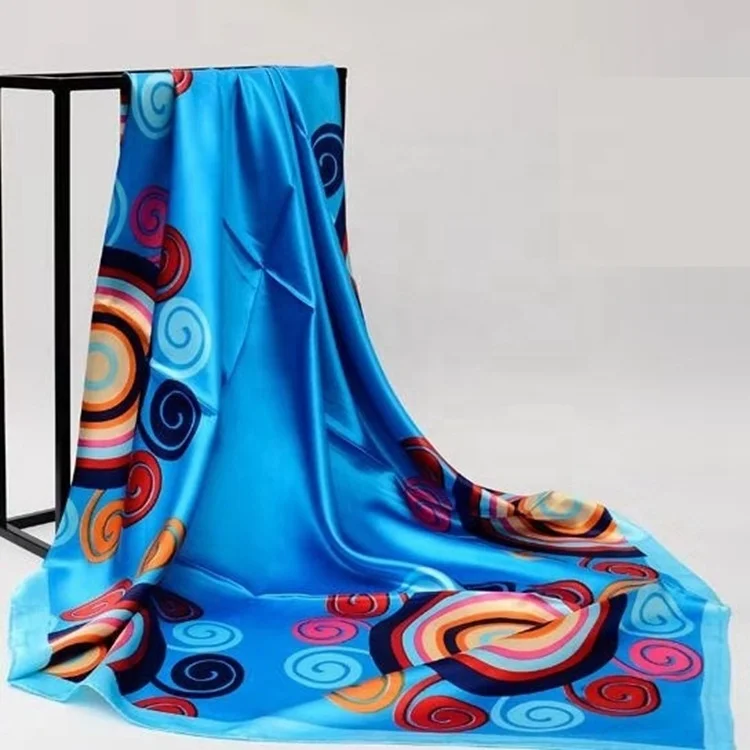 Wholesale Tudung custom logo luxury printed designer instant chiffon hijab silk muslim Turban scarfs for