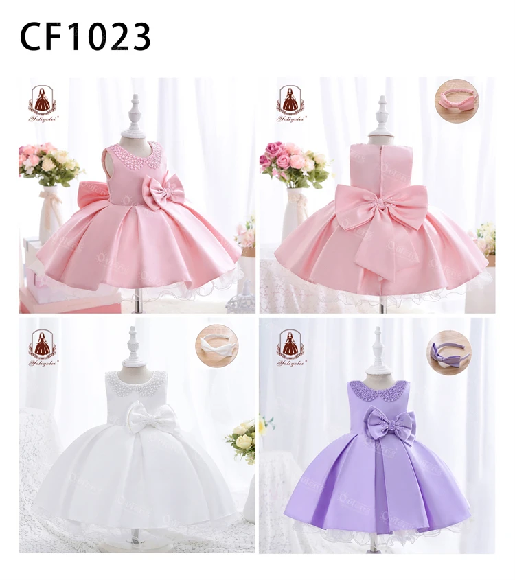 Outong Yoliyolei Evening Holiday, Frocks Printed Flower Woven Casual Girls Boutique Ball Gown Dress For 2-5 Girl Birthday Party/