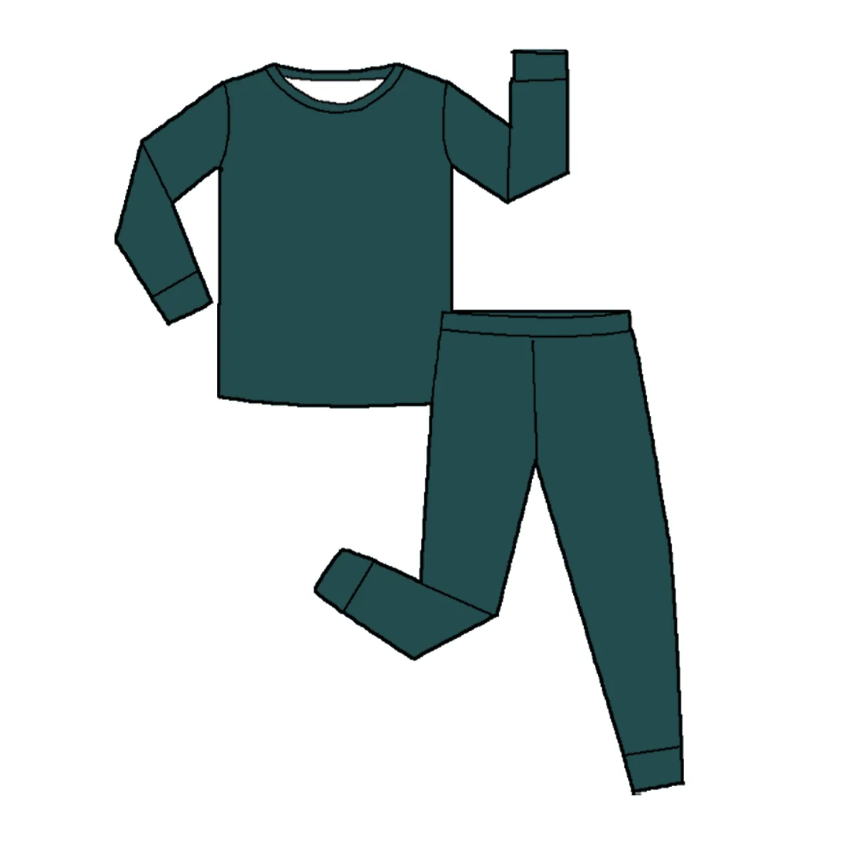 boutique wholesale short sleeve solid bamboo two piece lounge set kids cotton set