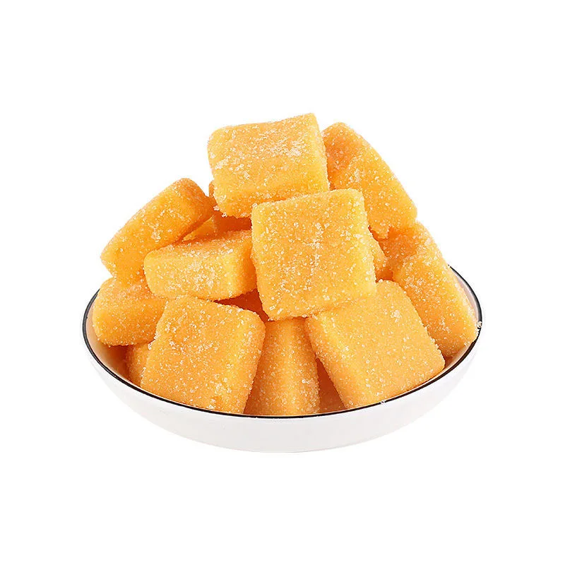 Hot selling  OEM bulk fudge fruit candy Square mango candy Mango cube candy
