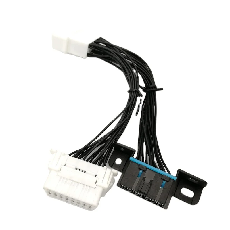 OBD 2 16Pin OBD2 16 Pin Male To dual Female Extension Cable, OBD Adapter cable, OBD Y splitter cable OBD Socket