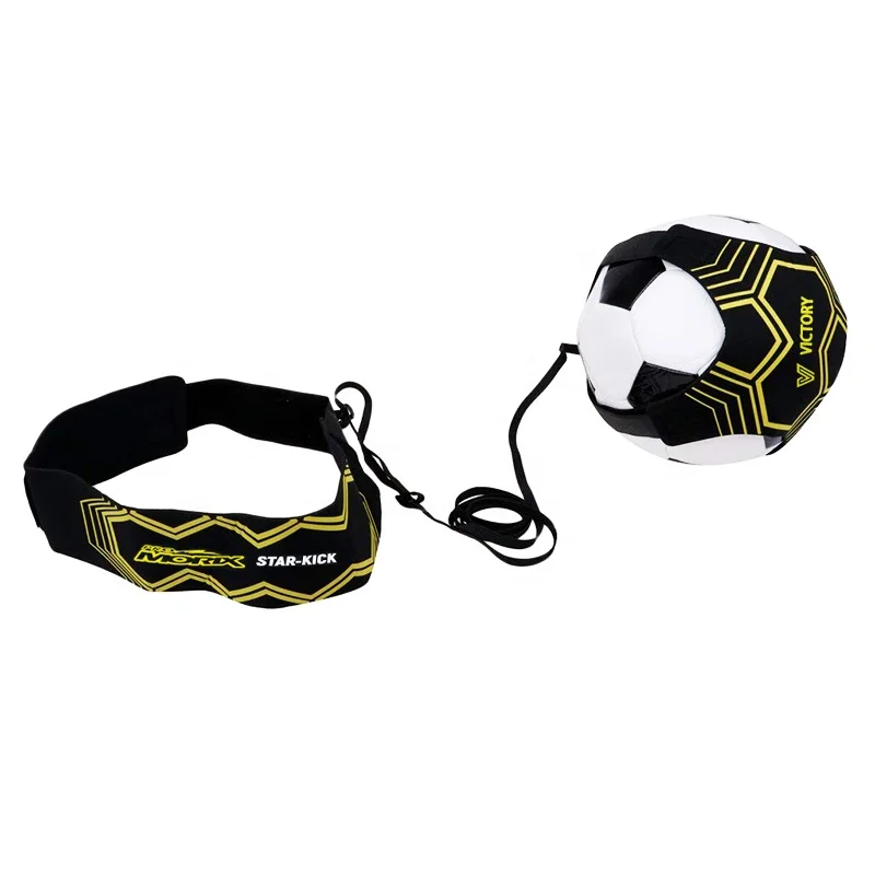 Football kick trainer football training assist hand free throwing only practice equipment for children and adults adjustable