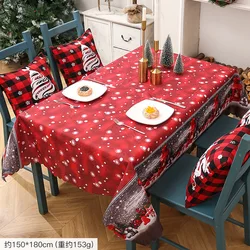 2022 New Popular Waterproof Christmas Tablecloth Wholesale Hotel Holiday Decorative Polyester Creative Table Cloth Custom Fresh