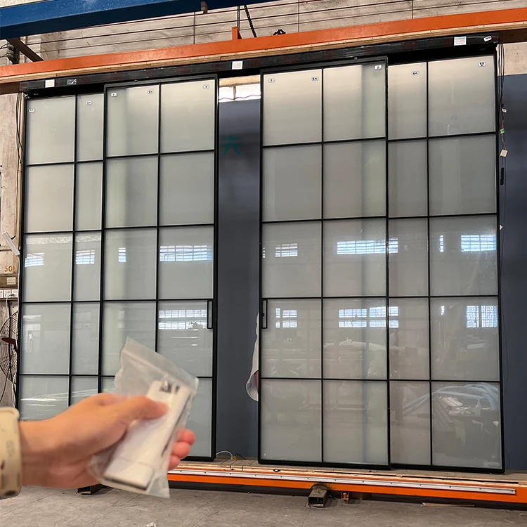 Auto Sliding Door System Electric Sensor Sliding Door system with smart glass Automatic Motor App Control Infrared Electrically