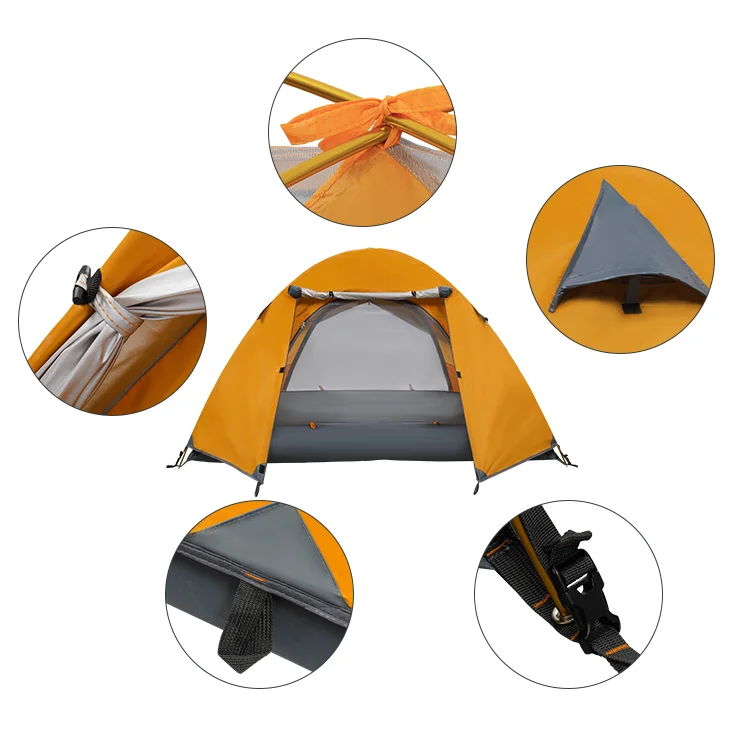 Customization Water Resistant PE Floor Breathable Outdoor Camping Tent with Six Veil Net Inside