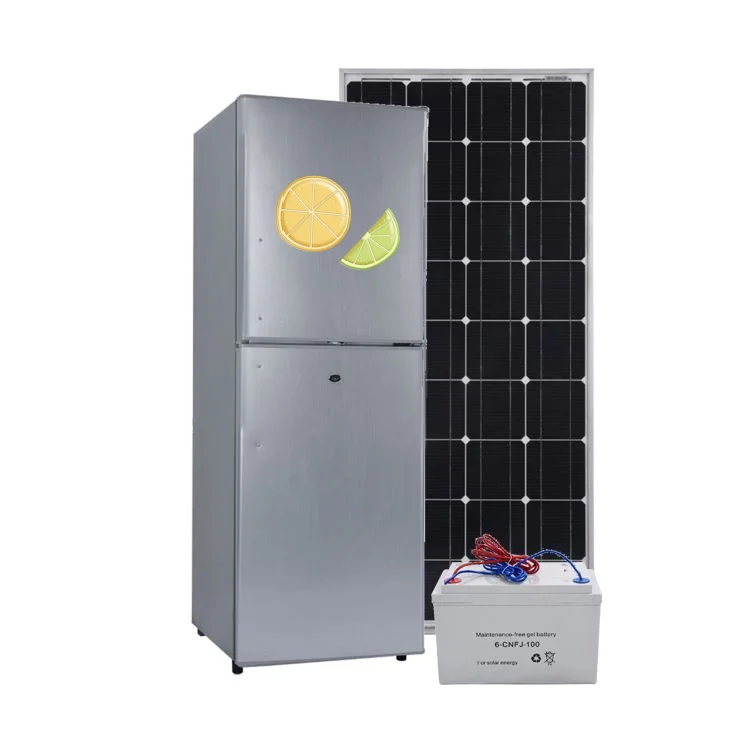 198 liters DC compressor upright double doors top freezer solar bottom fridge refrigerator