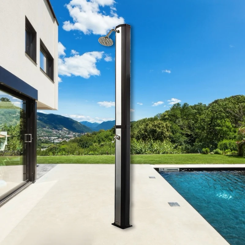 Garden Shower Outdoor Shower Stainless Steel Via Standard Garden Hose (adapter Included) for Swimming Pool and Garden XINKANGRUN