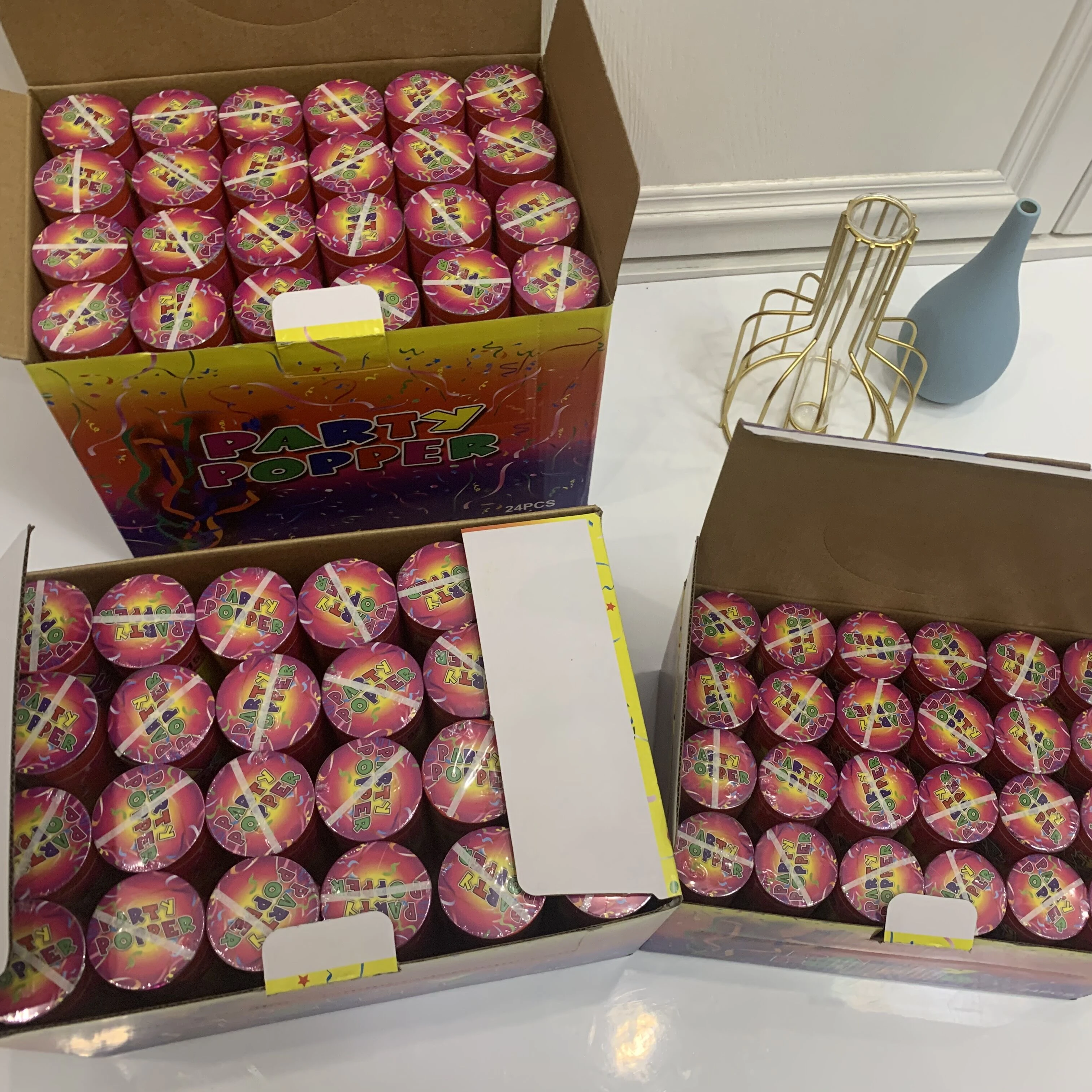15cm 20c 11cm Mini Spring Confetti Cannon Nonfireworks Famous Party Popper Cannons String Spring Birthday Toys