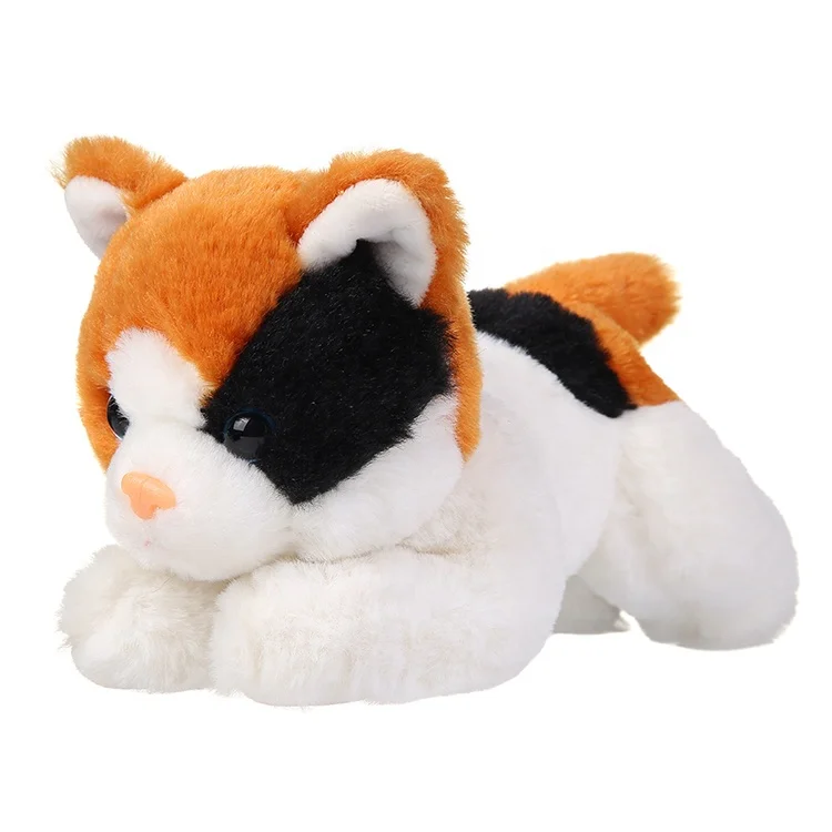 Cheap promotion brown lifelike soft cat toys top selling custom cute stuffed animal cat plush toy