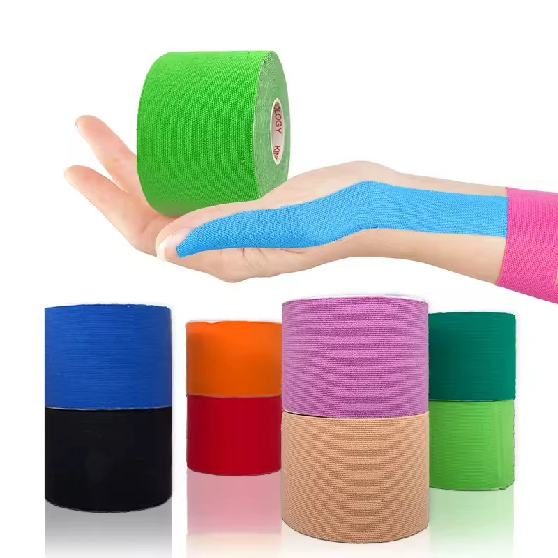 OEM Factory Supply 5cm 10 cm 15cm Vet Knee Elastic Kinesiology Tape Cotton Sportstape