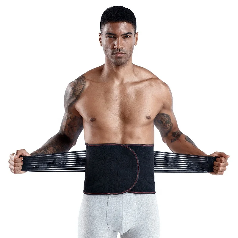 
Hot Sale Adjustable Breathable Slimming Waist Support Belt for Men Fitness Trainer Belt 