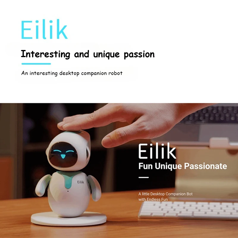 eilik-cute electronic cute robot pets toys with in,  eilik robot a little desktop companion
