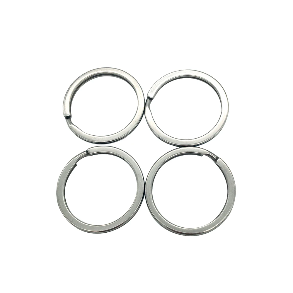 Stainless Diameter 28mm Flat Circular Keyring