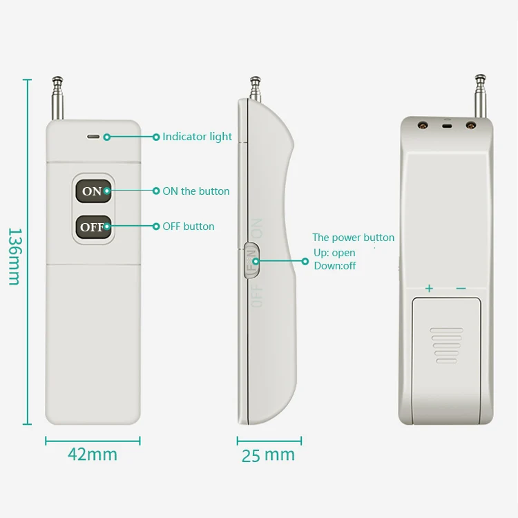 smart home 2 gang switch ac smart switch controller for water pump  and ac 250v 220v 3km Wireless Smart remote control switches