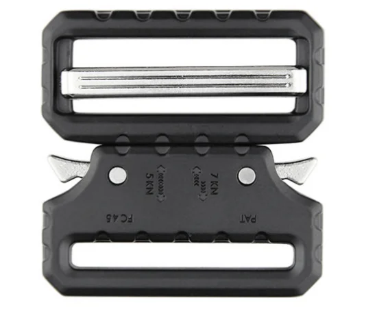 Fashion Wholesale zinc alloy solid buckle outdoor belt insert botton customizable  45mm release buckle