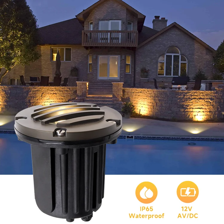 Hot Sale Solid Brass IP65 Waterproof Pool Walkway Yard Landscape Lighting Led Underground Lights Outdoor Garden Inground Light