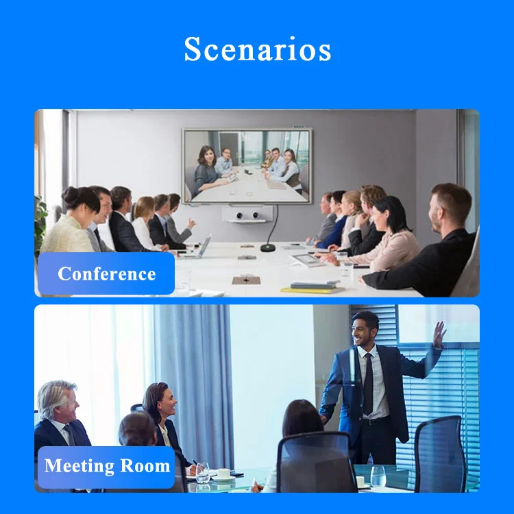 
Teleconference Audio Omnidirectional Microphone USB BT Conference Speakerphone For Skype Living Room 